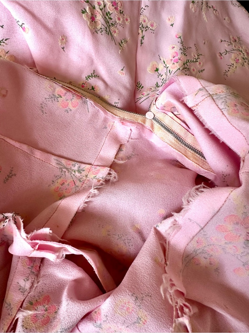 STUNNING Handmade Cottagecore Vintage Pink Floral Long Sleeve Maxi Dress - Picture 16 of 16